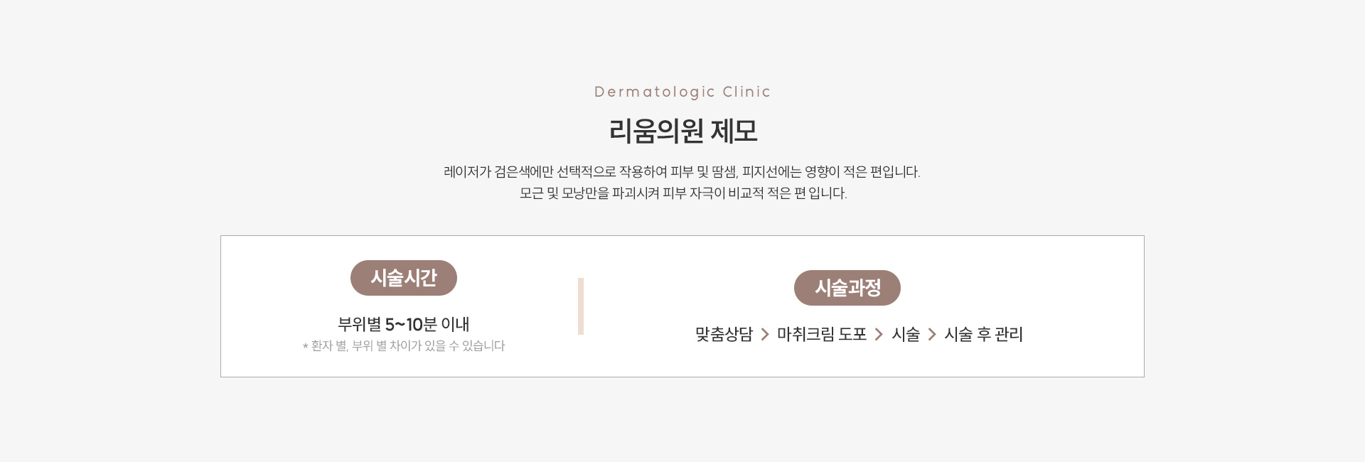 제모문신 제모 정보